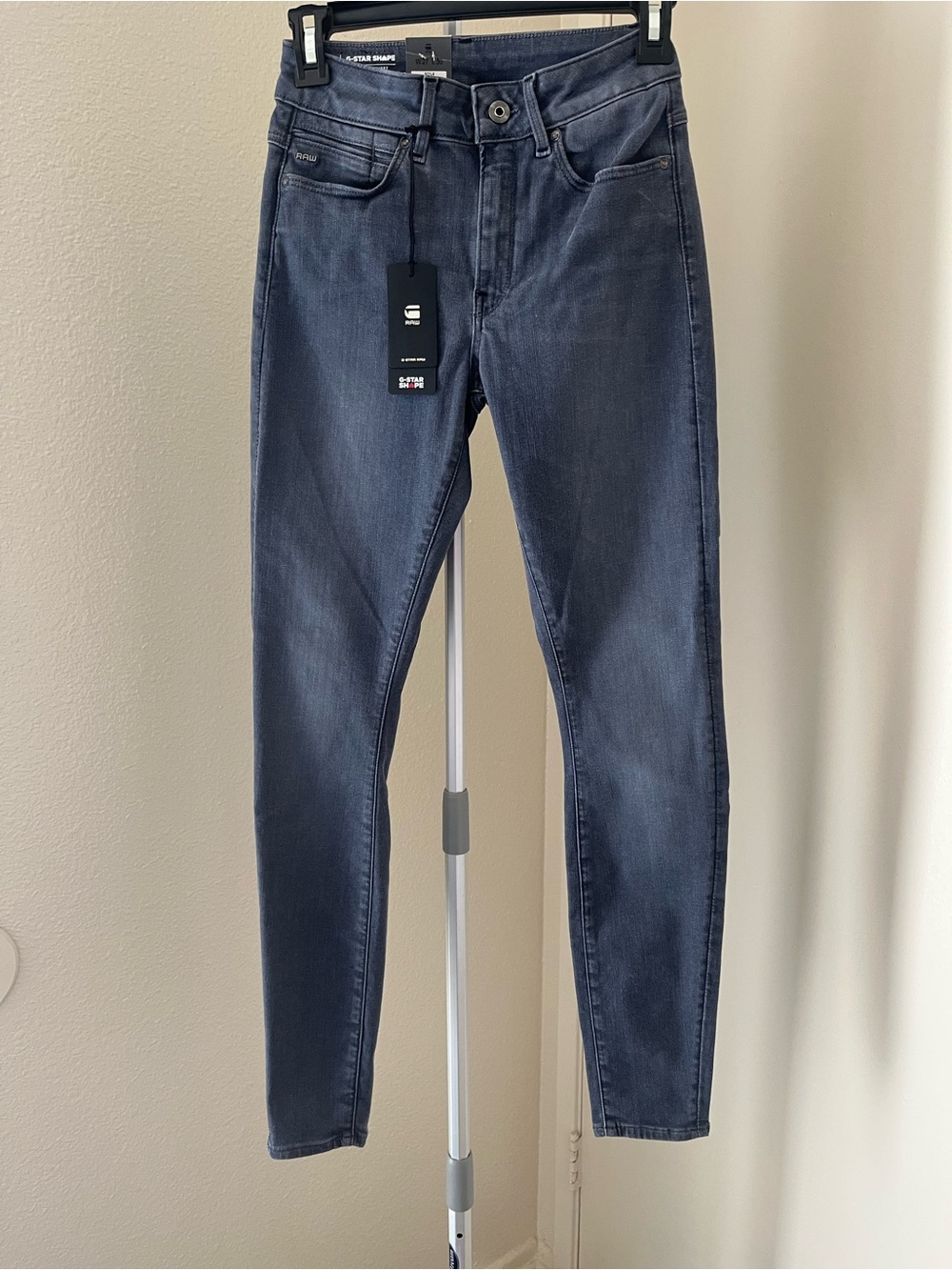 G-Star RAW Shape High Super Skinny Ultimate Stretch Jeans Grey 27x30 NWT